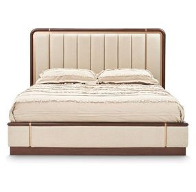 Parkstead Umber Lift Up King Storage Panel Bed with USB Charging