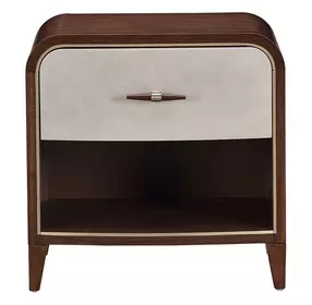 Houston Walnut 1 Drawer Nightstand