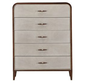 Westhaven Walnut 5 Drawer Chest