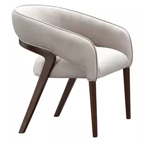 Houston Walnut and Porcini Vanity Chair