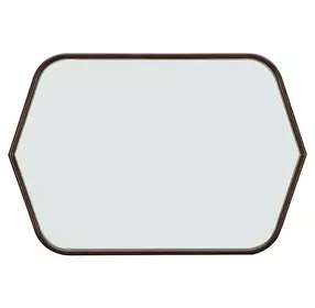 Houston Walnut Hexagon Wall Mirror