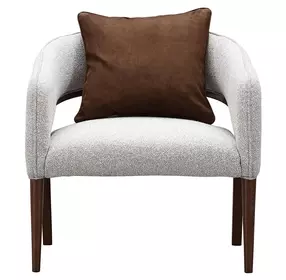Houston Walnut and Pebble Accent Chair