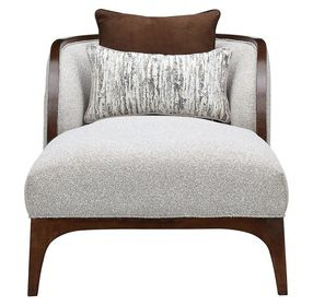 Houston Pebble and Walnut Chaise