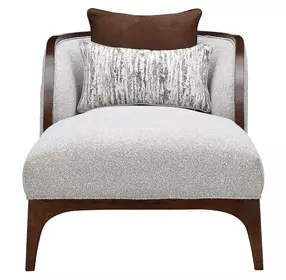 Houston Pebble and Walnut 32" Chaise