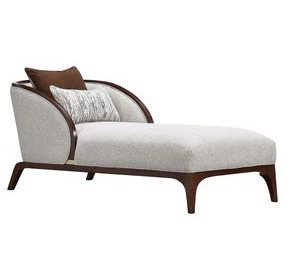 Westhaven Pebble and Walnut Chaise