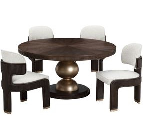 West Kensington Medium Espresso Round Dining Room Set