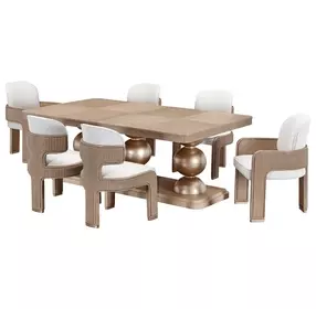 West Kensington Sea Salt Caramel Extendable Rectangular Dining Room Set