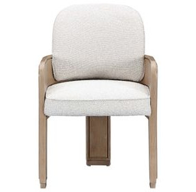 West Kensington Buff and Sea Salt Caramel Upholstered Dining Arm Chair