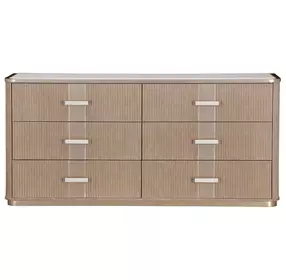 West Kensington Sea Salt Caramel 6 Drawer Dresser with LED