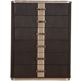 West Kensington Medium Espresso 6 Drawer Highboy Chest