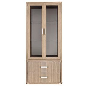 West Kensington Sea Salt Caramel 2 Door Display Cabinet