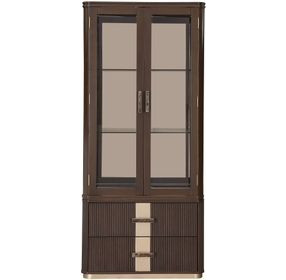 Westminster Row Medium Espresso 2 Door Display Cabinet