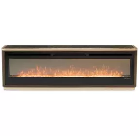 West Kensington Espresso Medium and Gold Fireplace with Electric Insert