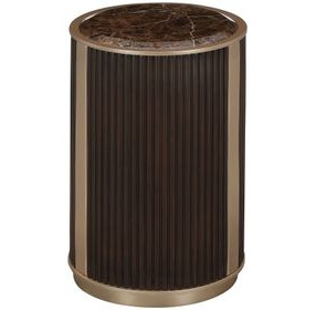 Westminster Row Medium Espresso Round Chairside Table