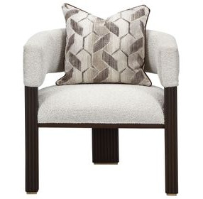 West Kensington Buff and Medium Espresso Upholstered Accent Chair