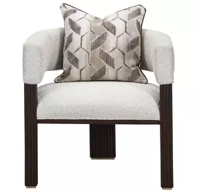 West Kensington Buff and Medium Espresso Upholstered Accent Chair