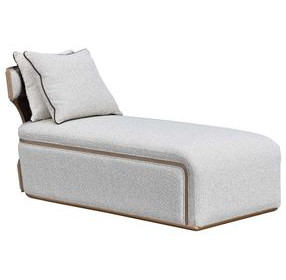West Kensington Buff and Sea Salt Caramel 73" Chaise