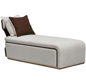 West Kensington Buff and Medium Espresso 73" Chaise