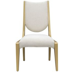 Scotts Square Cornsilk Upholstered Dining Side Chair Set of 2