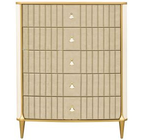 Scotts Square Light Champagne 5 Drawer Chest