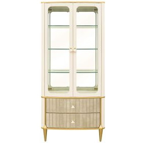 Scotts Square Light Champagne 2 Door Display Cabinet