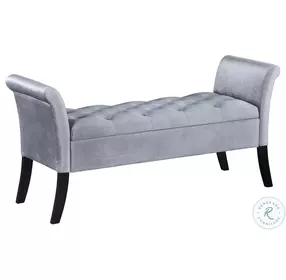 Farrah Silver Storage Bench