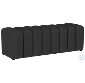 Summer Charcoal Tufted Accent Bench