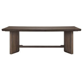 Stoneford Weathered Kona Brown Rectangular Trestle Dining Table