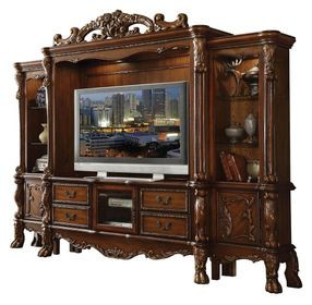 Dresden Cherry Oak 121" Entertainment Center with LED