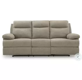 Tarrant Mocha Reclining Sofa with Drop Down Table