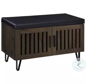 Brixton Smoked Oak Entryway Shoe Storage Bench