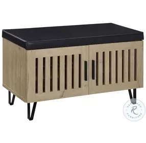 Brixton White Oak Entryway Shoe Storage Bench