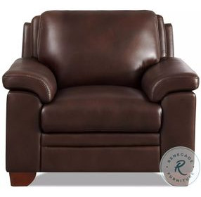 Ironvale Chestnut Leather Upholstered Accent Chair