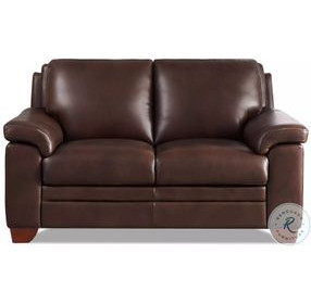 Ironvale Chestnut Leather 62" Loveseat