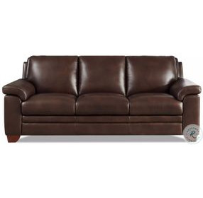 Ironvale Chestnut Leather 84" Sofa