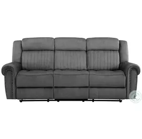 Brennen Charcoal Double Reclining Sofa