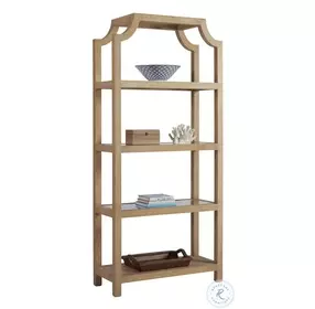 Newport Sandstone Beachcomber Raffia Etagere By Barclay Butera