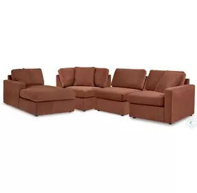 Modmax Spice 4 Piece Performance Fabric Sectional with LAF Chaise