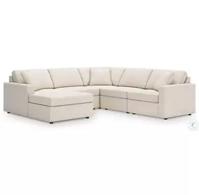 Modmax Oyster 5 Piece Performance Fabric Sectional with LAF Chaise
