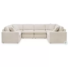Modmax Oyster 6-Piece Performance Fabric Modular U-Shaped Sectional