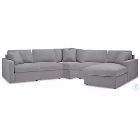 Modmax Granite 5 Piece Performance Fabric Sectional with RAF Chaise