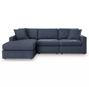 Modmax Ink Performance Fabric 3 Piece Modular Sectional with LAF Storage Chaise