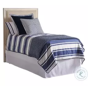 Newport Ivory And Sailcloth Crystal Cove Twin Upholstered Panel Headboard By Barclay Butera