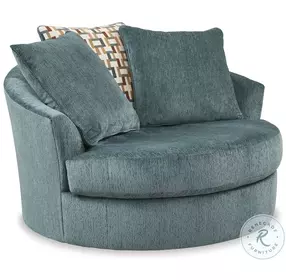 Laylabrook Teal Swivel Accent Chair