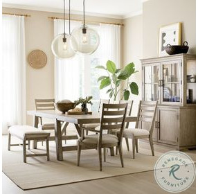 Cedar Ridge Harrington Aged Taupe Extendable Dining Room Set