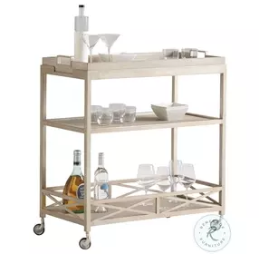 Malibu Burnished Sauternes And Dune Anacapa Metal Bar Cart By Barclay Butera