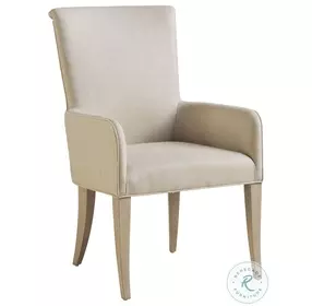Malibu Ivory And Fawn Serra Upholstered Arm Chair By Barclay Butera
