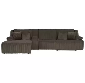 Top Tier Chocolate 4 Piece Modular Reclining Sectional with Chaise