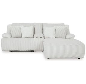 Top Tier Alloy 3 Piece Modular Reclining Sectional with RAF Chaise and Pillows