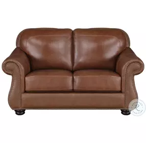 Attleboro Camel Brown Loveseat